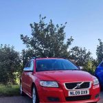 Red 2009 Volvo V50 manual wagon For Sale