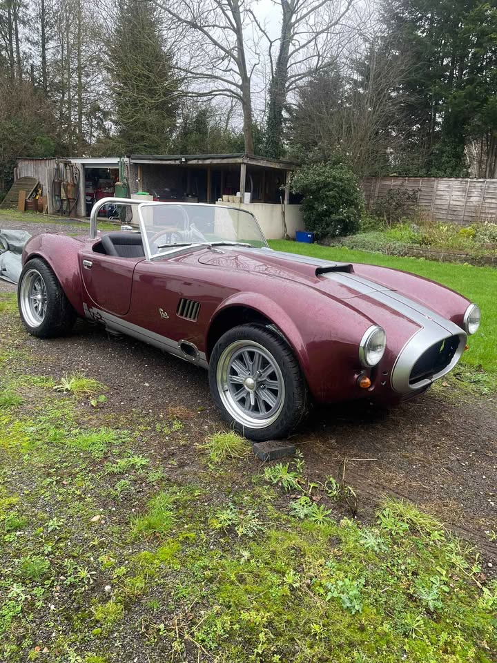 Red 1977 AC Cobra manual replica project For Sale